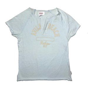 Hollister V Neck Short Sleeve T Shirt Tee Croptop